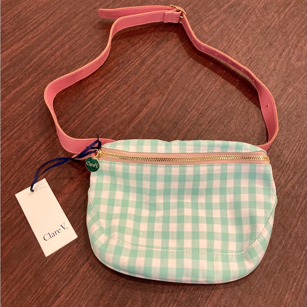NWT Clare V Gingham Fanny Pack